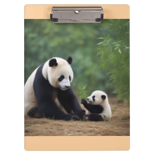 Panda Mama en Baby Klembord (Voorkant)