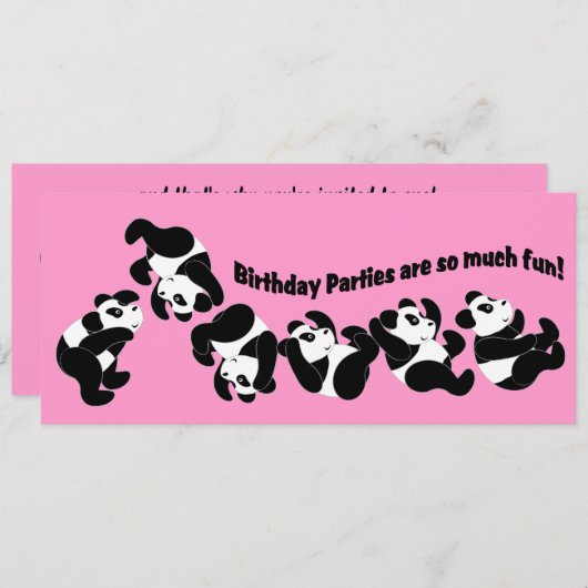 Panda Mania Kaart (Voorkant / Achterkant)