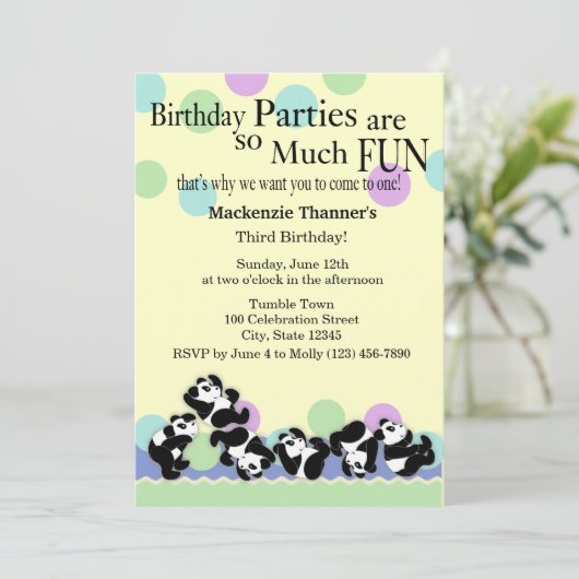 Panda Mania Kaart (Staand voorkant)