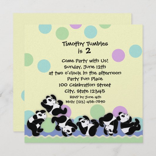 Panda Mania Kaart (Voorkant / Achterkant)