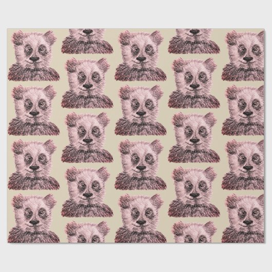 Panda Matte inpakpapier (Vlak)