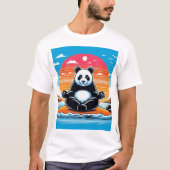 Panda Meditatie Unisex T-shirt (Voorkant)
