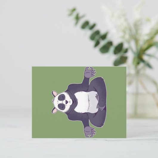 Panda Meditating Feestdagenkaart (Staand voorkant)