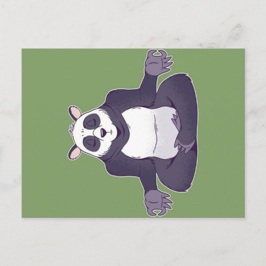 Panda Meditating Feestdagenkaart (Voorkant)