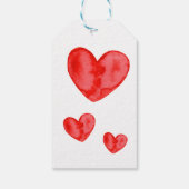 Panda-meisje met Valentijn voor de eerste verjaard Cadeaulabel (Achterkant)