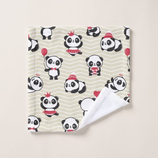 Panda Menagerie Bad Handdoek (Wasdoekje)