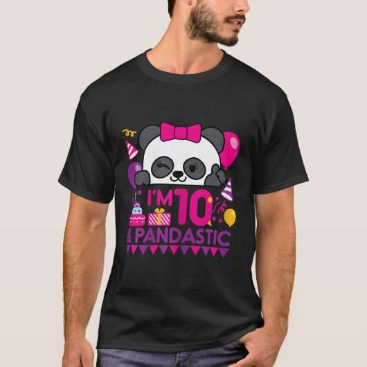 Panda met ballon 10 Py T-shirt (Voorkant)