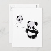Panda met ballon briefkaart (Voorkant / Achterkant)