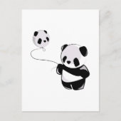 Panda met ballon briefkaart (Voorkant)