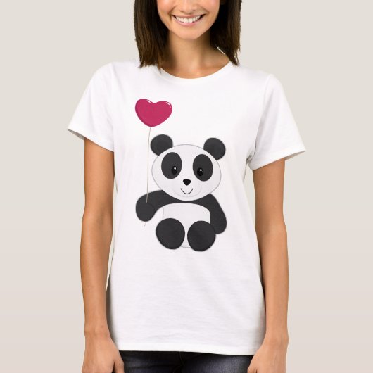 Panda met ballon t-shirt (Voorkant)