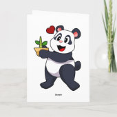 Panda met Bamboe Bloem Kaart (Achterkant)