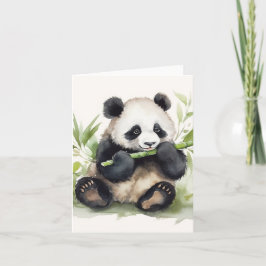 Panda met bamboe dank u kaart