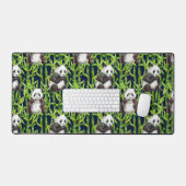 Panda met Bamboe Waterverf Patroon Bureaumat (Keyboard & Muis)