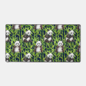 Panda met Bamboe Waterverf Patroon Bureaumat (Voorkant)
