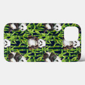 Panda met Bamboe Waterverf Patroon Case-Mate iPhone Case (Achterkant (horizontaal))