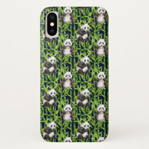 Panda met Bamboe Waterverf Patroon Case-Mate iPhone Case