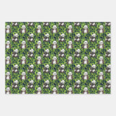 Panda met Bamboe Waterverf Patroon Inpakpapier Vel (Voorkant 2)