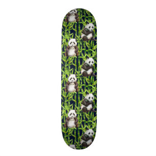 Panda met Bamboe Waterverf Patroon Persoonlijk Skateboard
