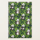 Panda met Bamboe Waterverf Patroon Planner (Voorkant)