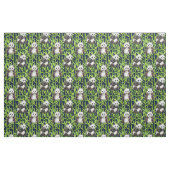 Panda met Bamboe Waterverf Patroon Stof (Fat Quarter)