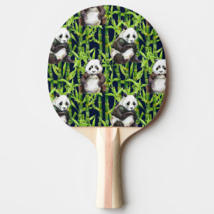 Panda met Bamboe Waterverf Patroon Tafeltennisbatje