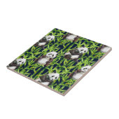 Panda met Bamboe Waterverf Patroon Tegeltje (Zijkant)