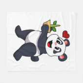 Panda met Bamboevloer Fleece Deken (Voorkant (Horizontaal))
