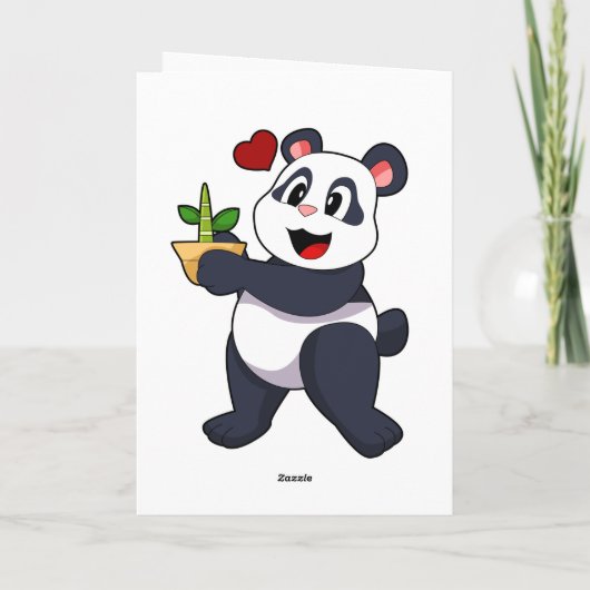 Panda met Bamboevloer Kaart (Achterkant)
