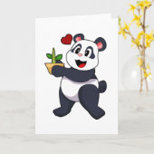 Panda met Bamboevloer Kaart (Gele Bloem)