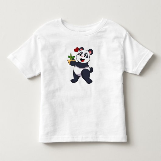 Panda met Bamboevloer Kinder Shirts (Voorkant)
