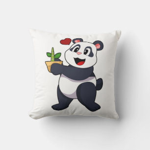 Panda met Bamboevloer Kussen