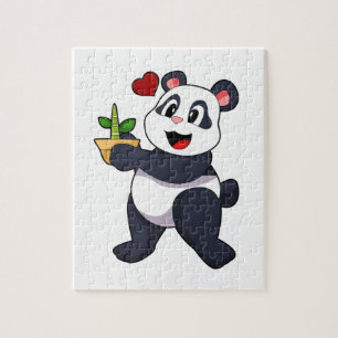 Panda met Bamboevloer Legpuzzel