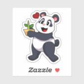 Panda met Bamboevloer Sticker (Vel)