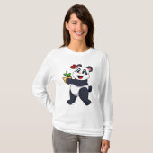 Panda met Bamboevloer T-shirt (Voorkant volledig)