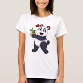 Panda met Bamboevloer T-shirt (Voorkant)