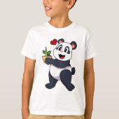 Panda met Bamboevloer T-shirt (Voorkant)