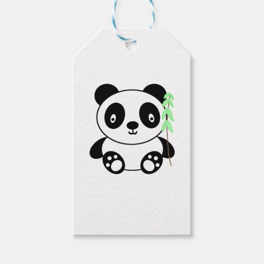 Panda met Bamboo Cadeaulabel (Voorkant)