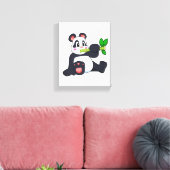 Panda met Bamboo Canvas Afdruk (Insitu (Woonkamer))