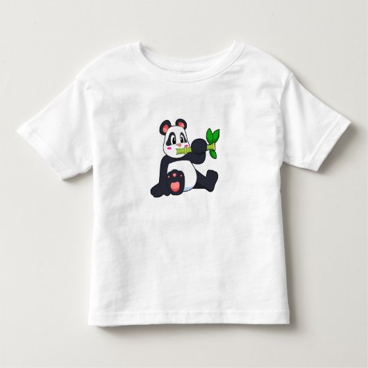 Panda met Bamboo Kinder Shirts (Voorkant)