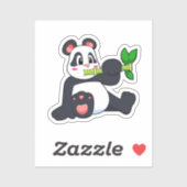 Panda met Bamboo Sticker (Vel)