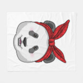 Panda met Bandana Fleece Deken (Voorkant (Horizontaal))