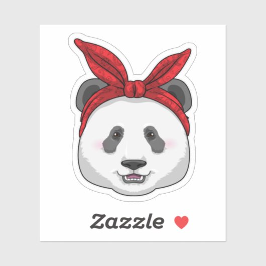 Panda met Bandana Sticker (Vel)