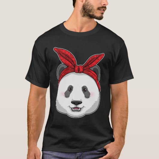 Panda met Bandana T-shirt (Voorkant)