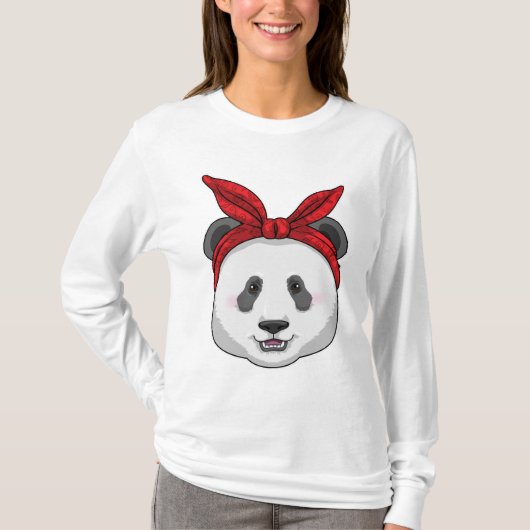 Panda met Bandana T-shirt (Voorkant)