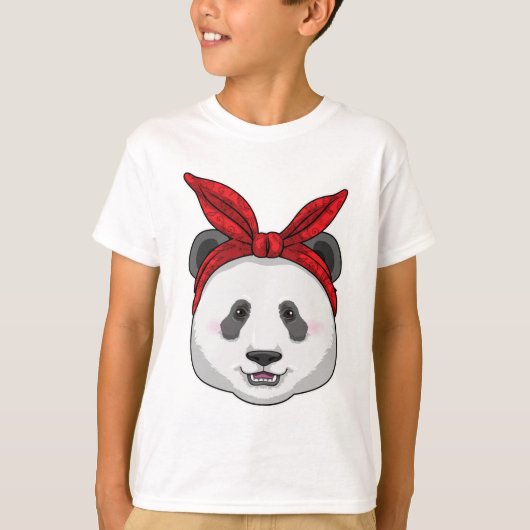 Panda met Bandana T-shirt (Voorkant)