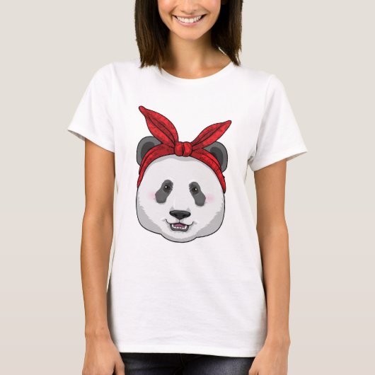 Panda met Bandana T-shirt (Voorkant)