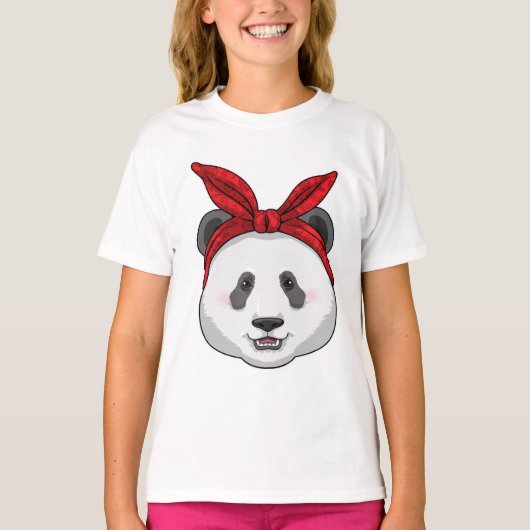 Panda met Bandana T-shirt (Voorkant)