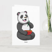 Panda met Bowl Ramen Kaart (Achterkant)