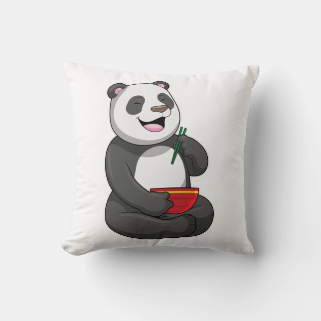 Panda met Bowl Ramen Kussen (Voorkant)