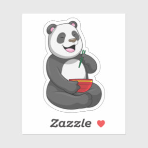 Panda met Bowl Ramen Sticker